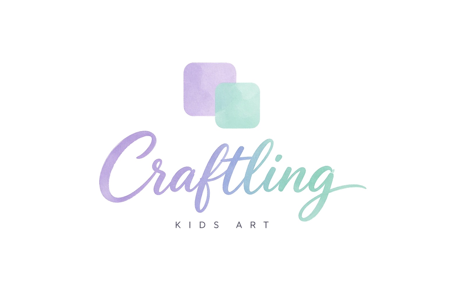 Close-up of a Craftling Kids Art kit's cream header card